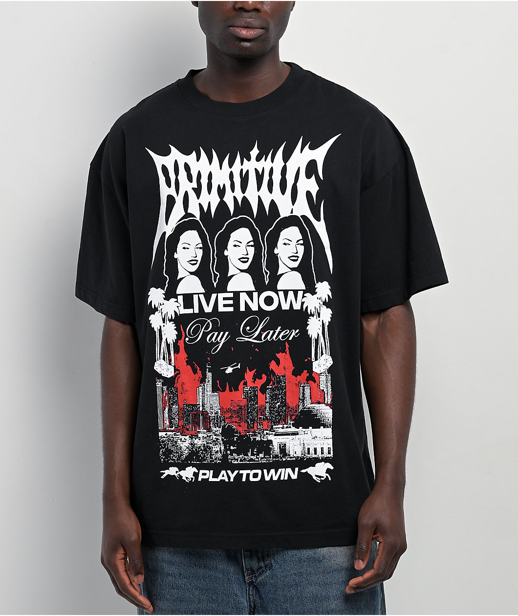 Primitive High Risk Black Heavyweight T-Shirt