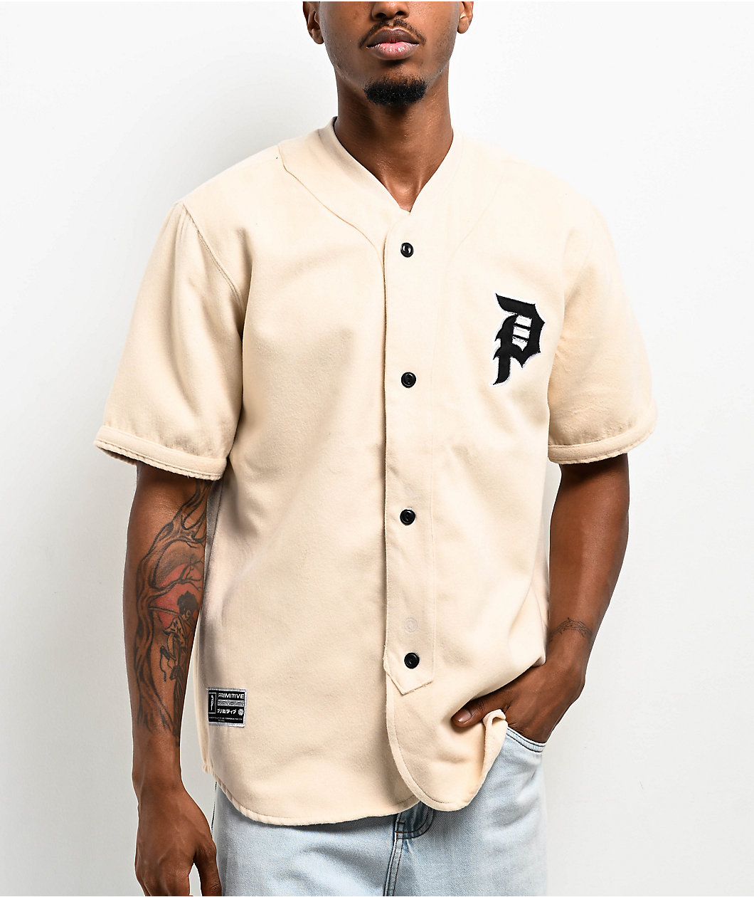 Primitive Hiro Cream Baseball Jersey