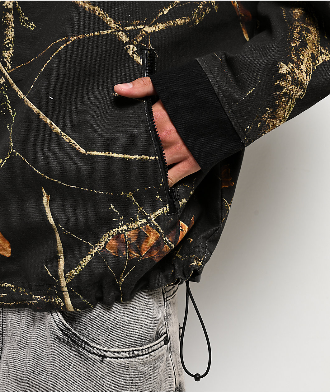 Primitive Night Owl Black Camo Anorak Jacket