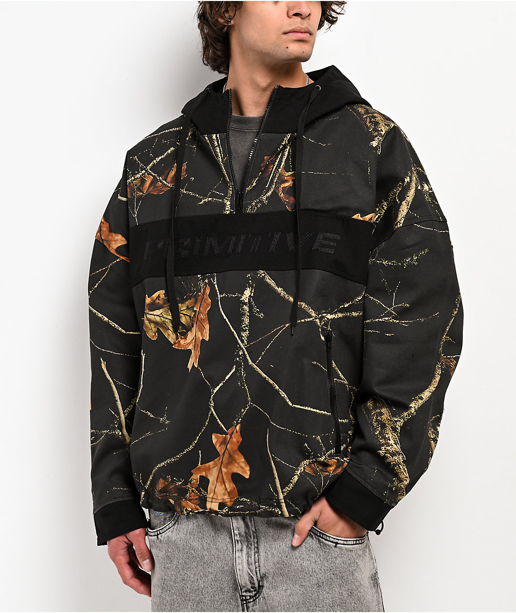 Primitive Night Owl Black Camo Anorak Jacket