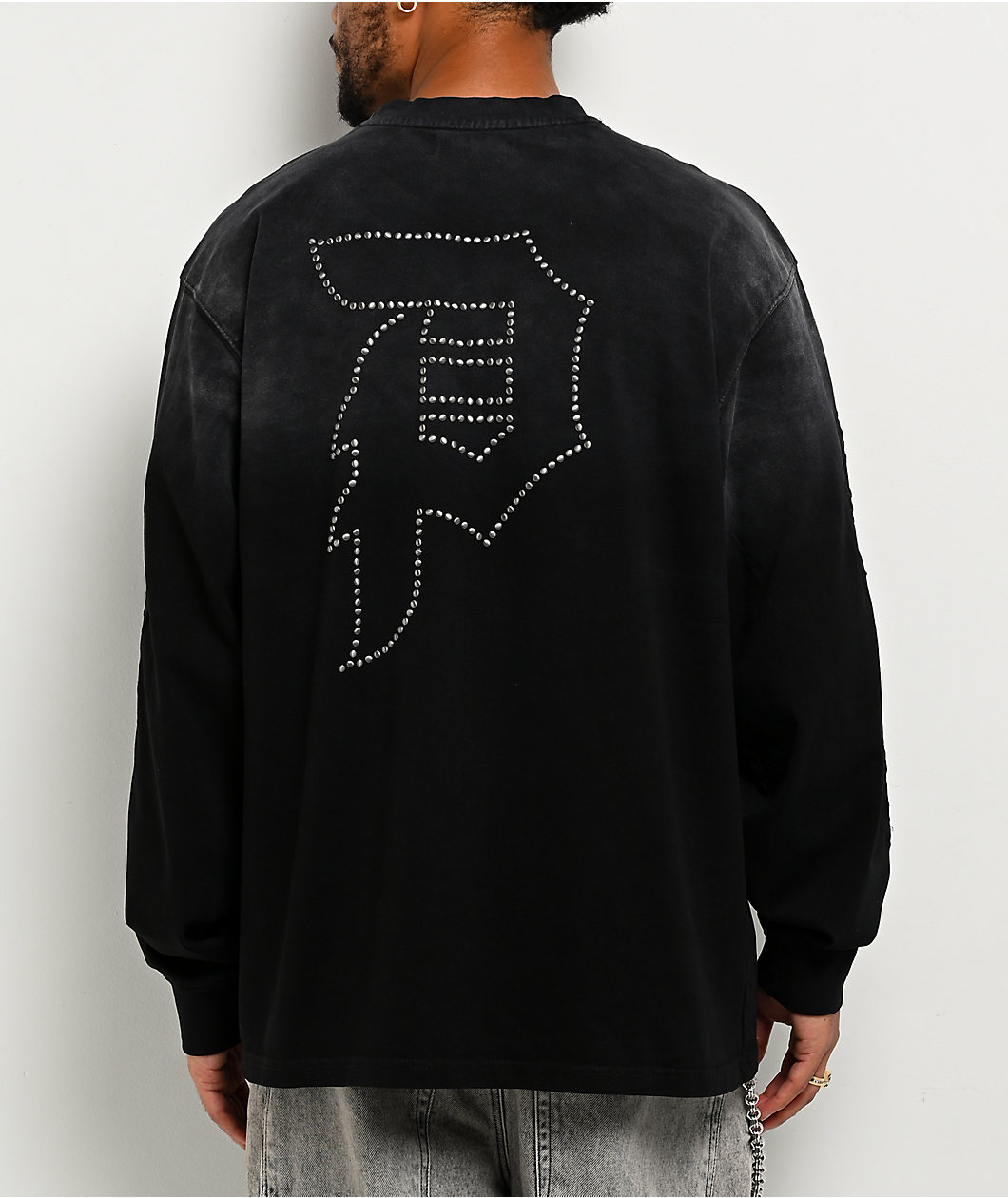 Primitive Nightfall Black Wash Heavyweight Long Sleeve T-Shirt