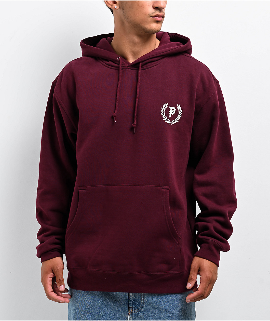 Burgundy primitive hoodie online