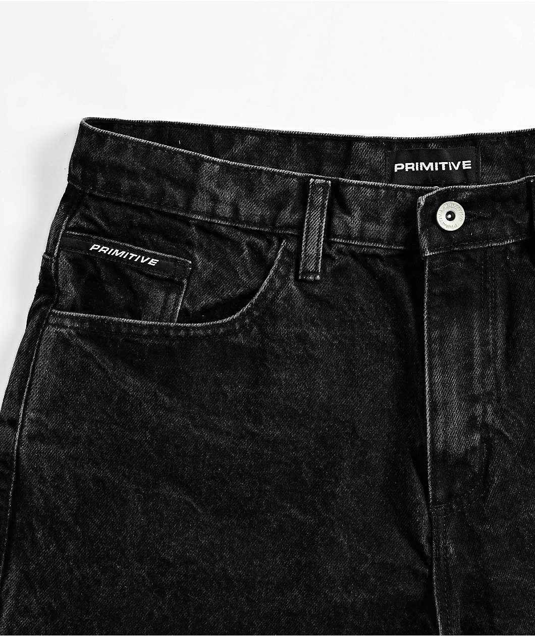 Primitive Temptation Black Wash Denim Shorts