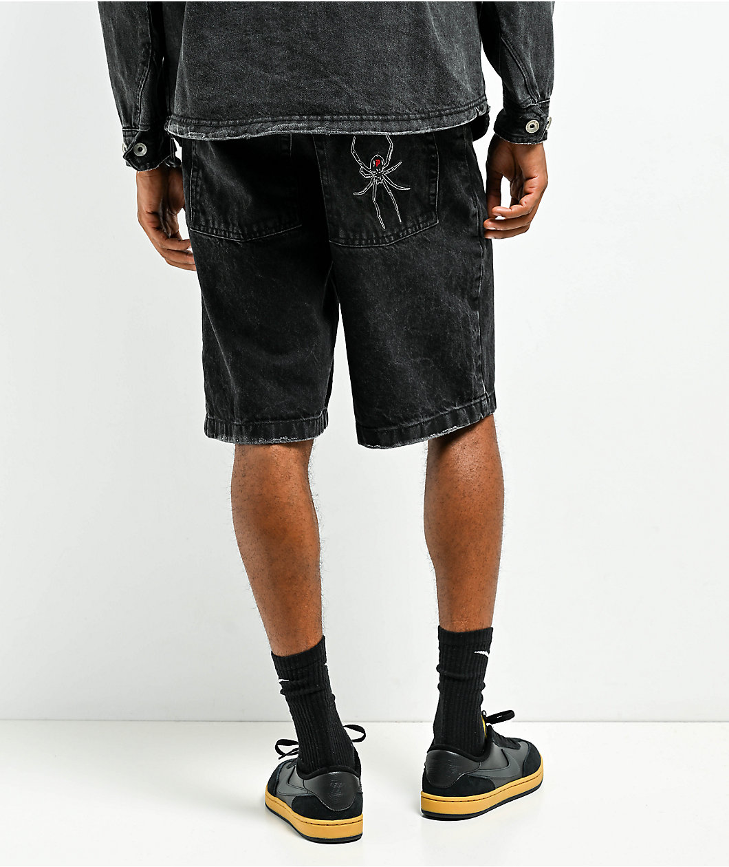 Primitive Temptation Black Wash Denim Shorts