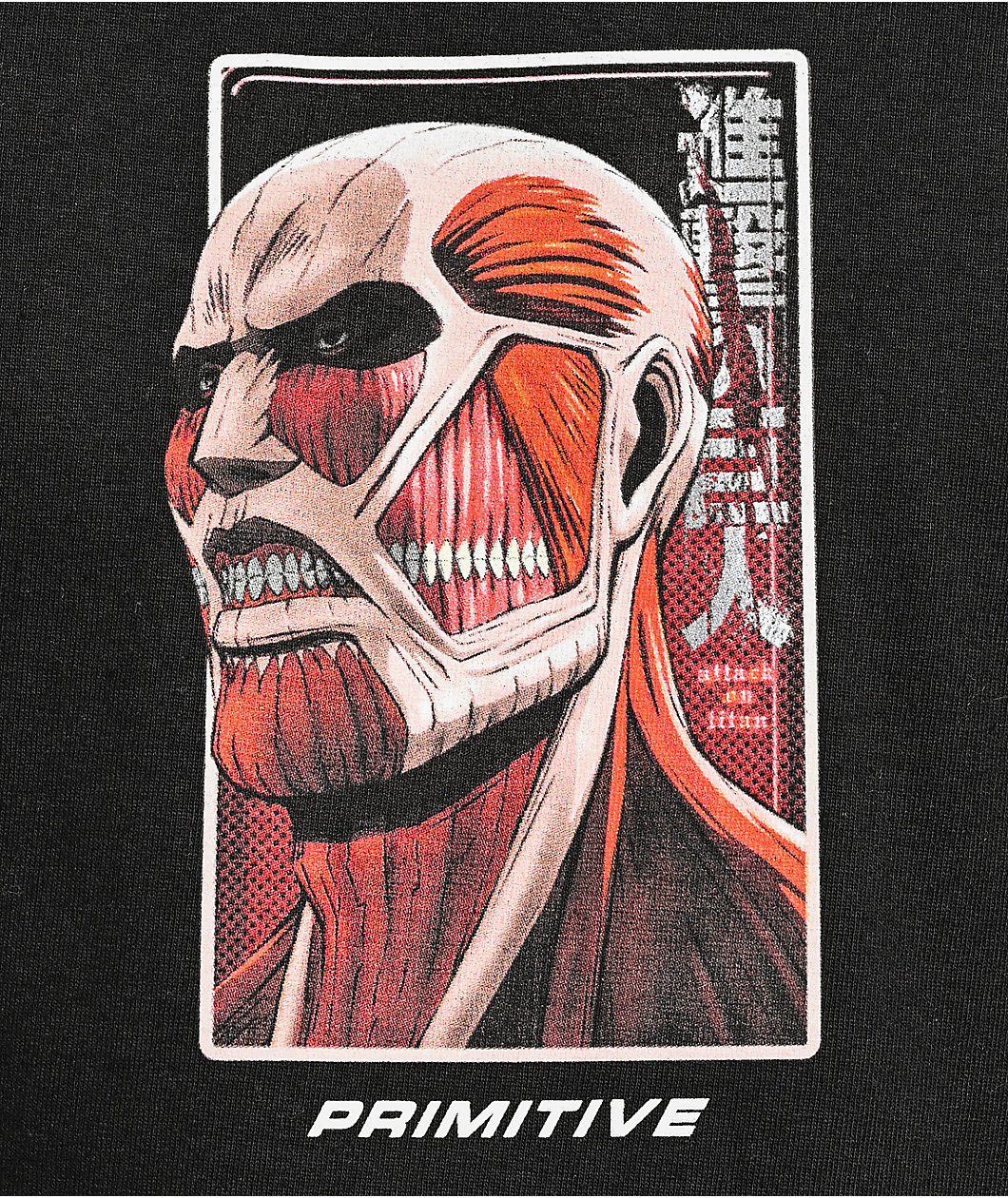 Primitive x Attack On Titan Colossal Dirty P Black T-Shirt