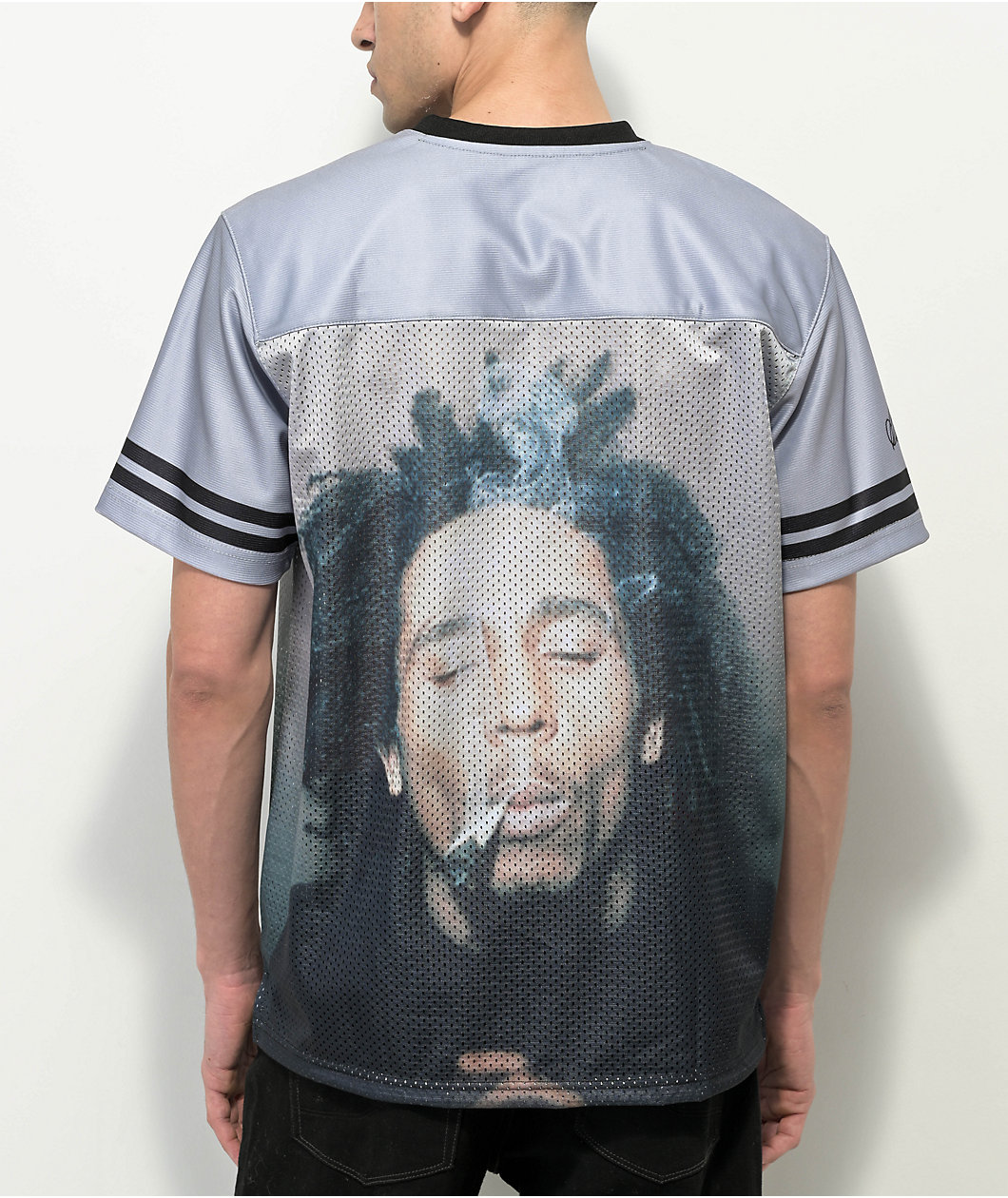 Primitive x Bob Marley Kaya Grey Mesh Jersey