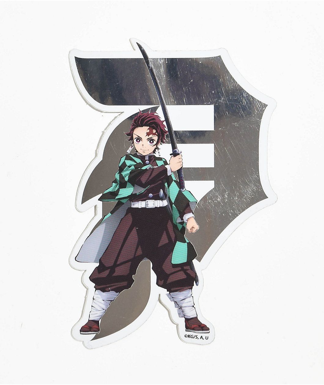 Primitive x Demon Slayer Tanjiro Dirty P Sticker