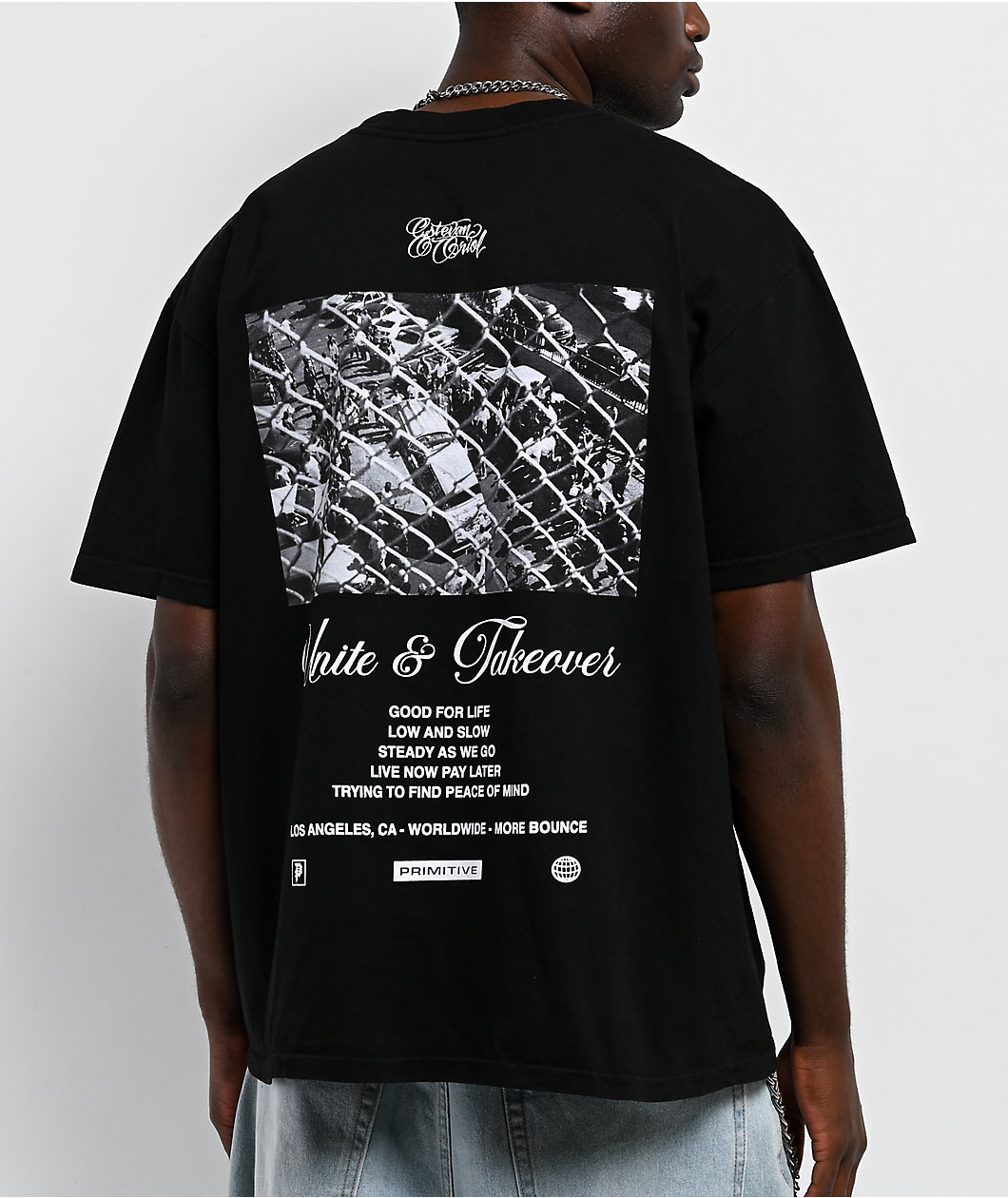 Primitive x Estevan Oriol Bounce Black Boxy T-Shirt