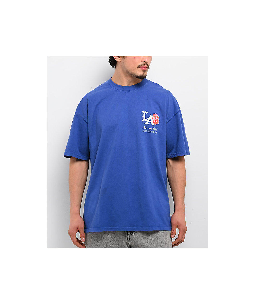 Primitive x Estevan Oriol City Of Angels Blue Boxy T-Shirt