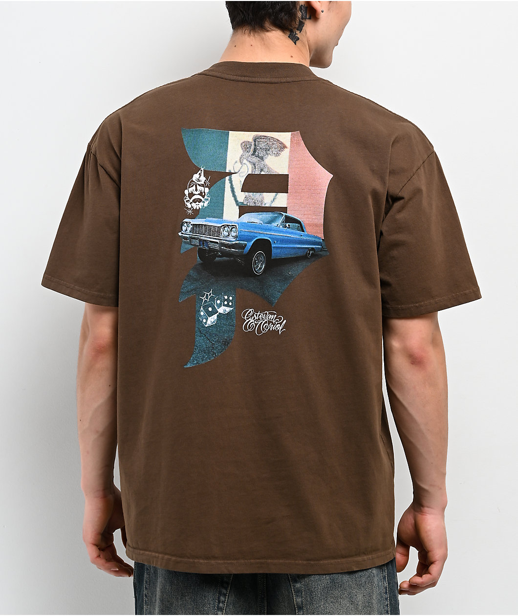 Primitive x Estevan Oriol Dirty P Brown T-Shirt