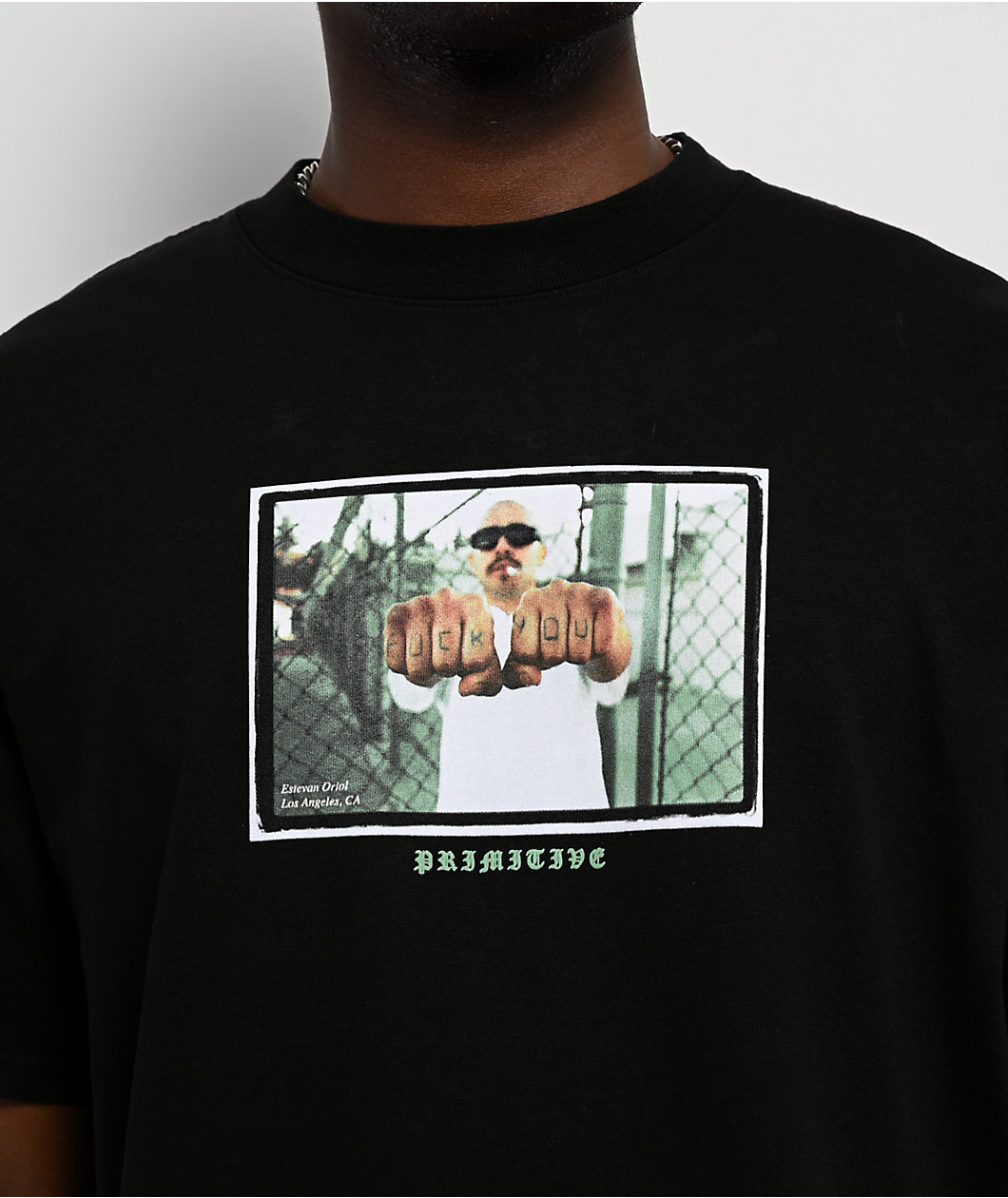 Primitive x Estevan Oriol Knuckles Black Boxy T-Shirt