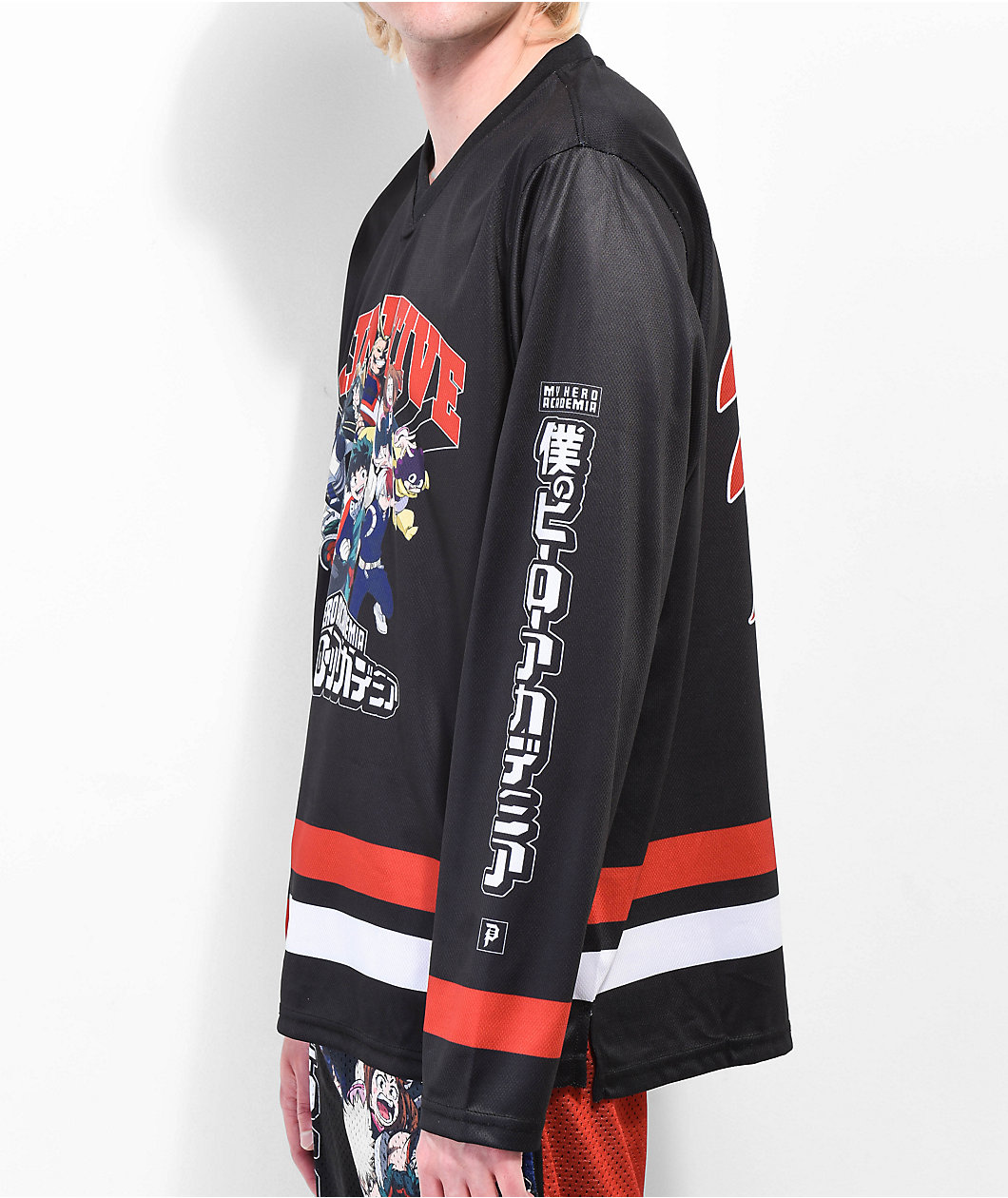 Primitive x My Hero Academia Black Hockey Jersey