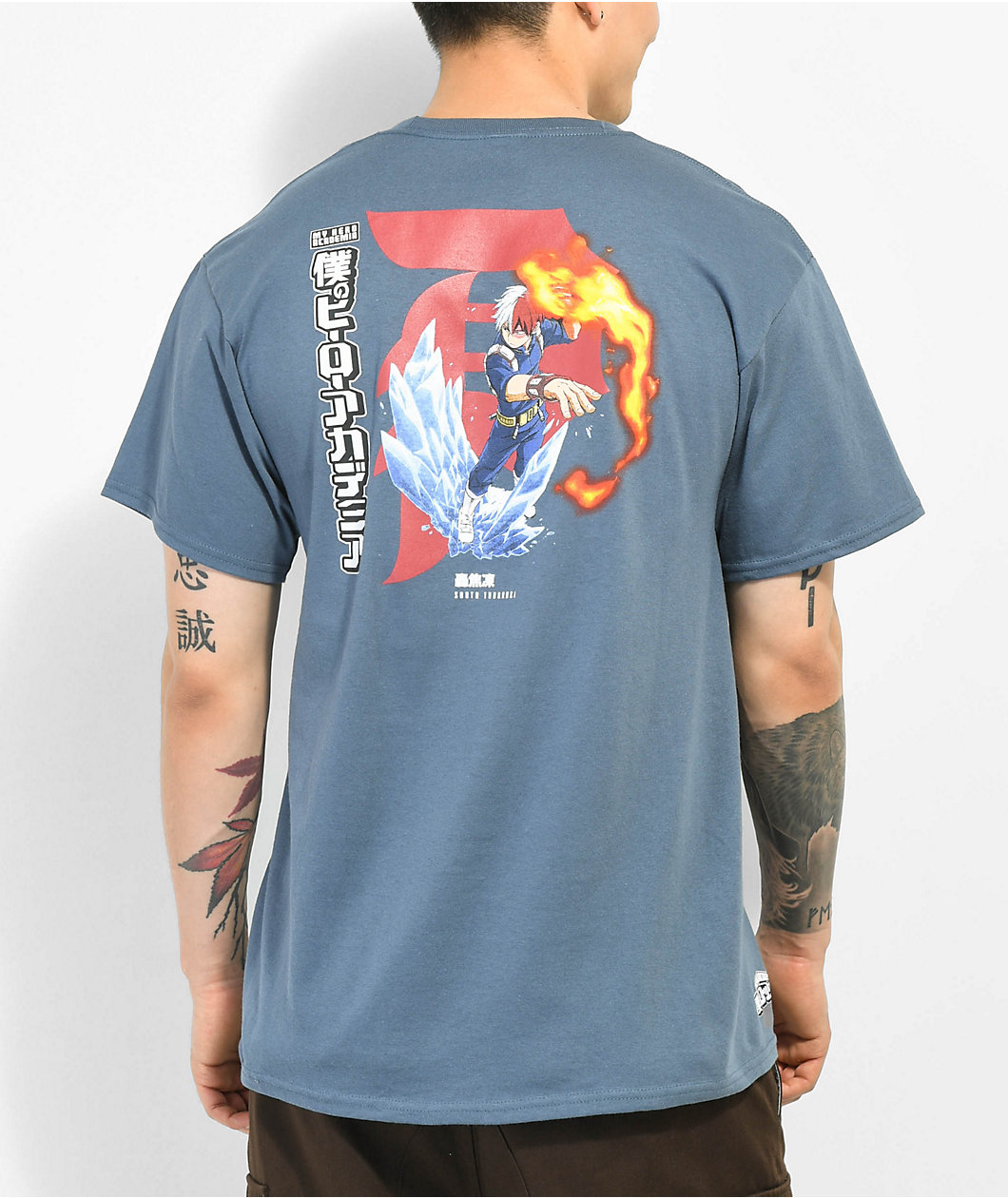 Primitive x My Hero Academia Dirty P Shoto Blue T-Shirt