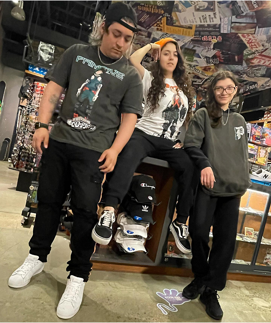 Primitive x My Hero Academia Izuku Midoriya Black Wash T-Shirt