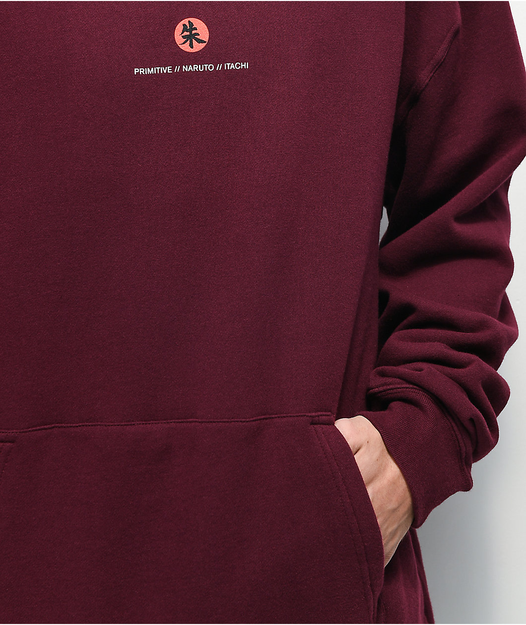 Primitive x Naruto Crows Burgundy Hoodie