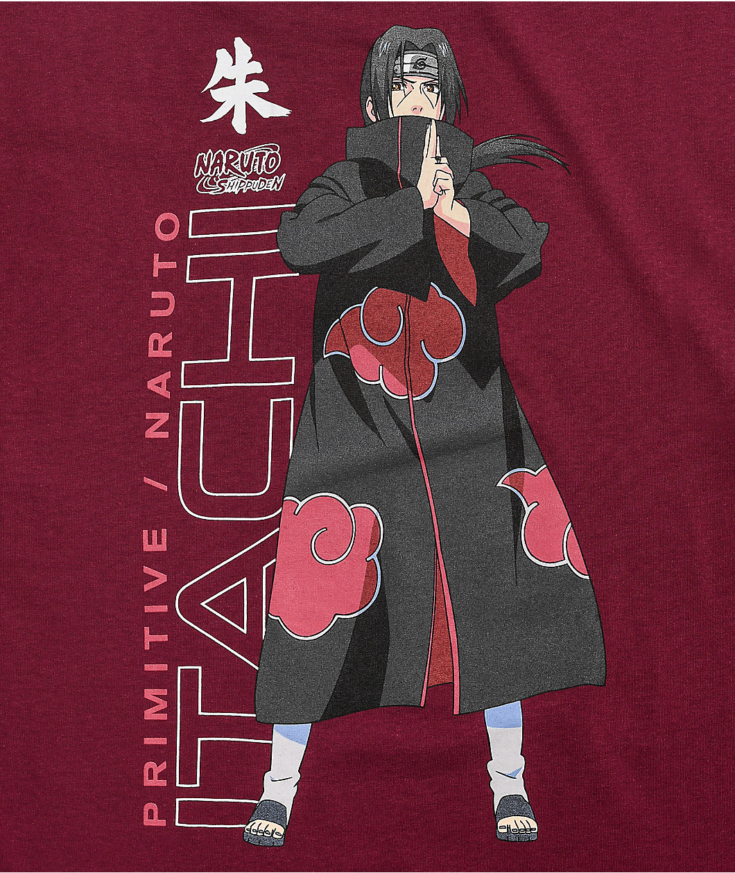 Primitive x Naruto II Itachi Burgundy T-Shirt