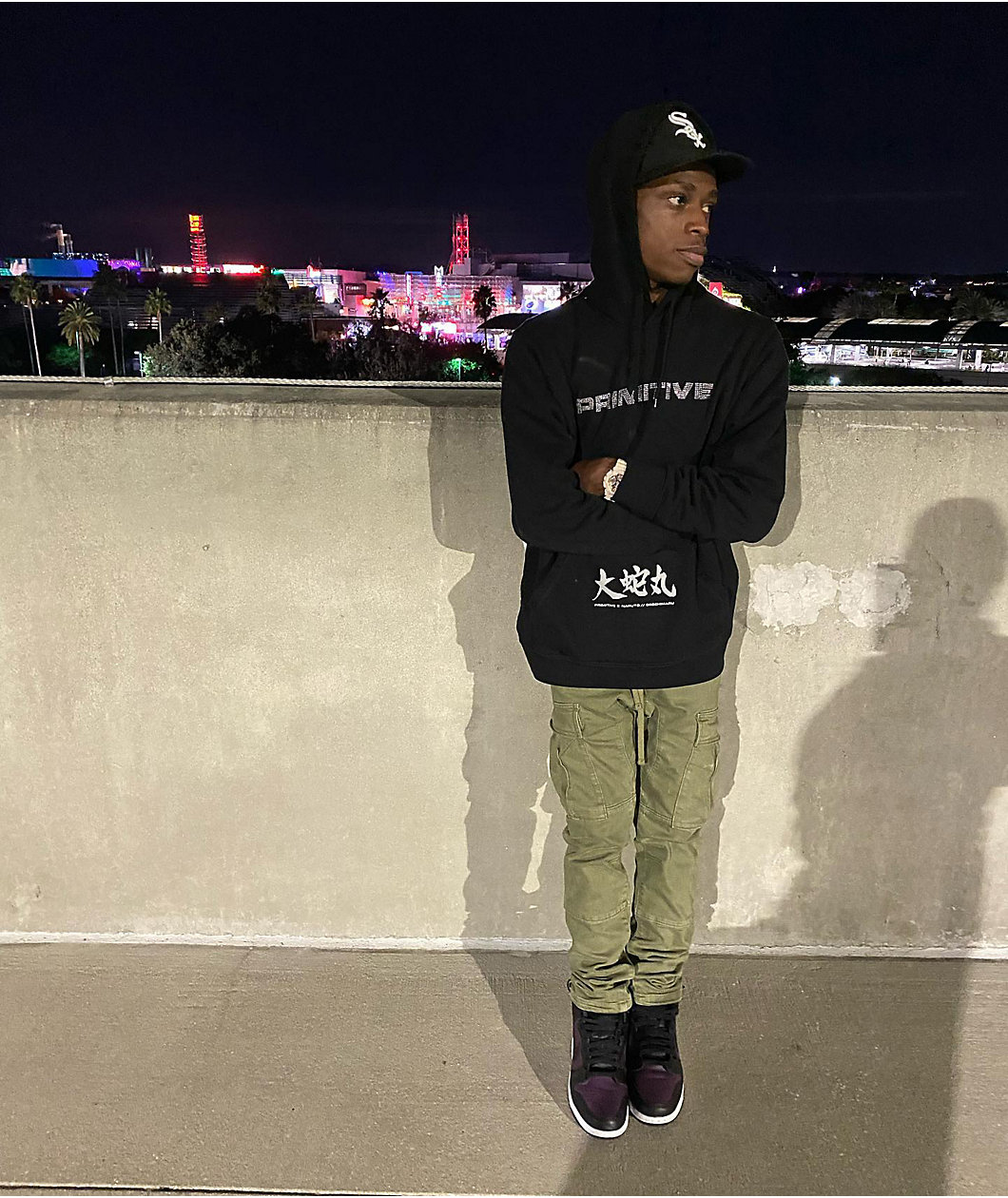 Primitive x Naruto Shippuden Orochimaru Black Wash Hoodie