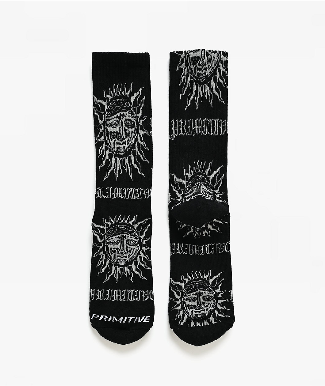 Primitive x Sublime Day Shift Black Crew Socks