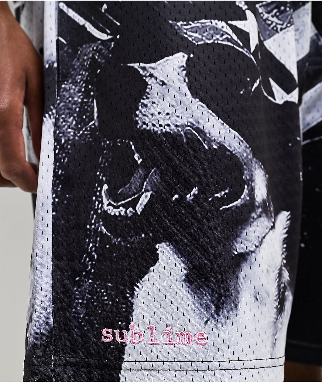 Primitive x Sublime Dog Days Black Mesh Shorts