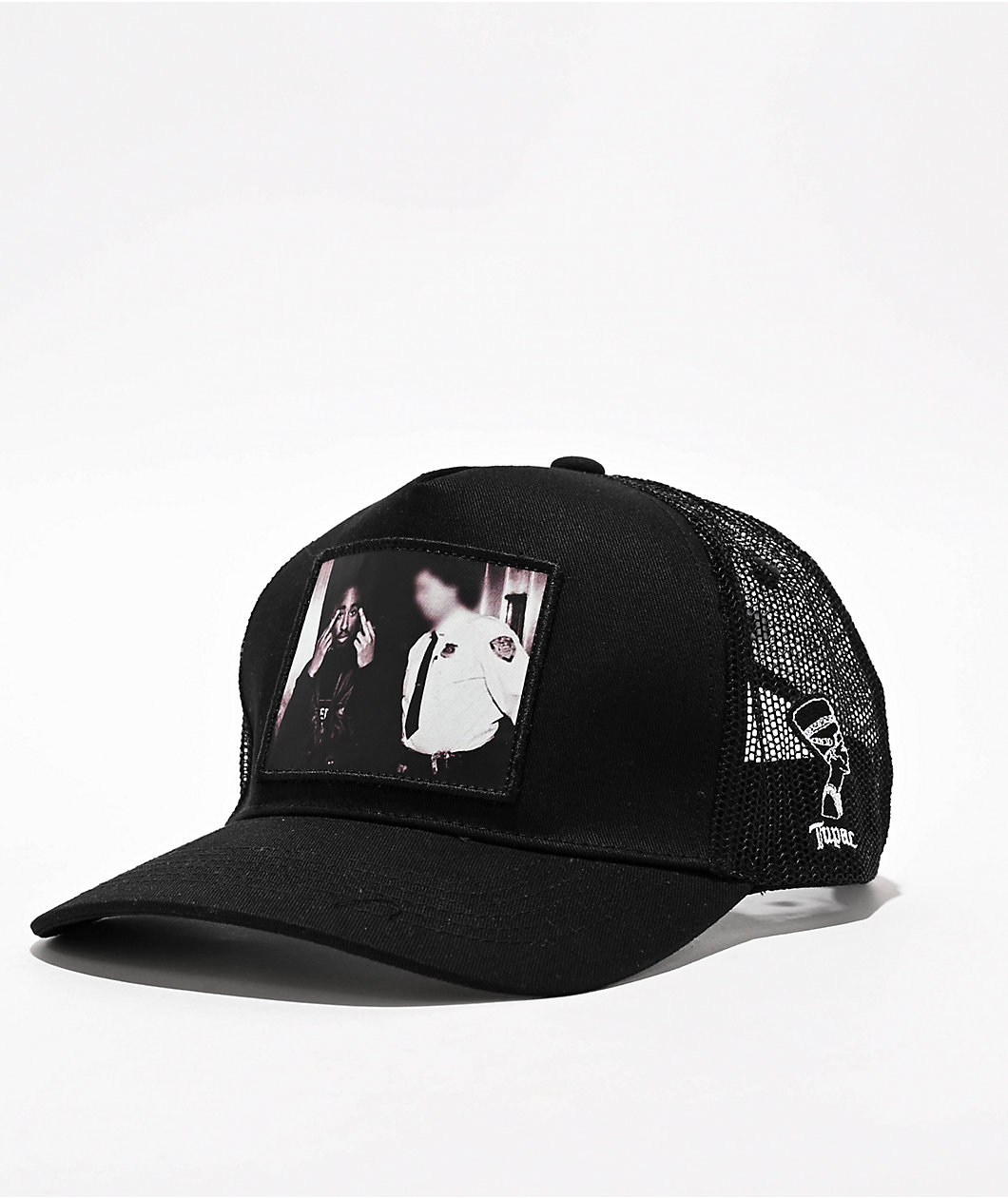 Primitive x Tupac Icon Black Trucker Hat