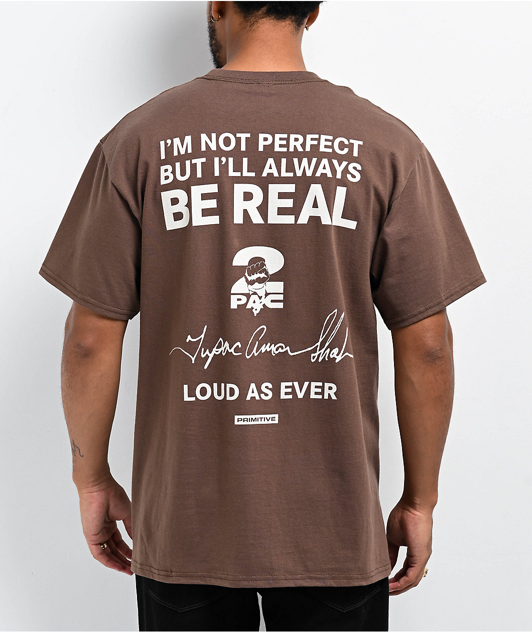 Primitive x Tupac Truth Brown T-Shirt