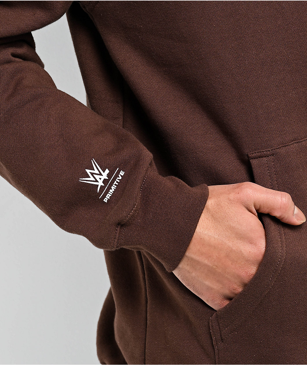 Primitive x WWE Austin Chrome Brown Hoodie