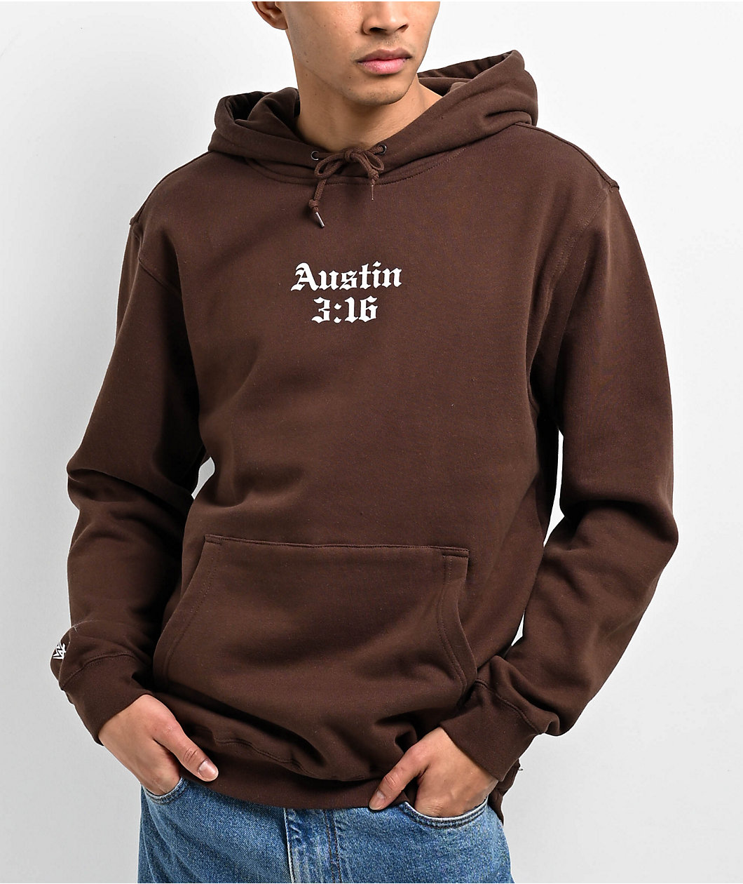 Primitive x WWE Austin Chrome Brown Hoodie