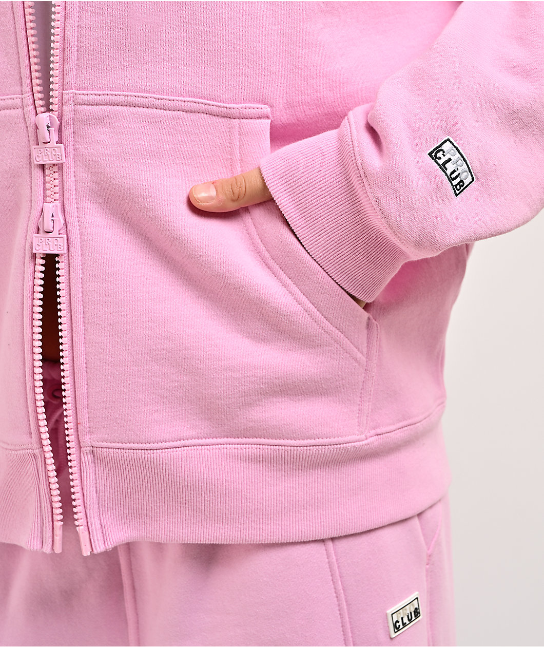 Pro Club Basic Pink Heavyweight Zip Hoodie