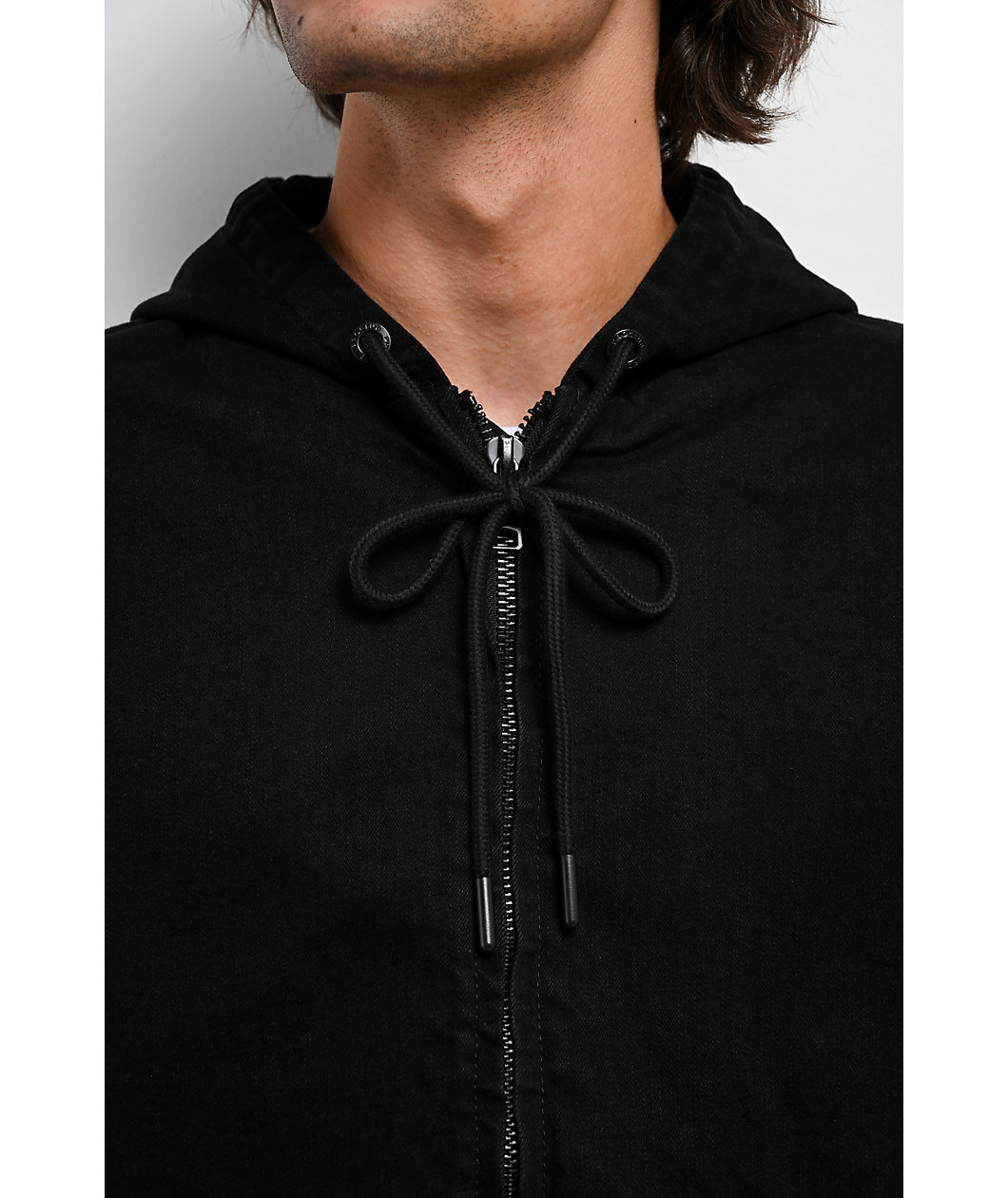 Pro Club Black Heavyweight Denim Zip Hoodie