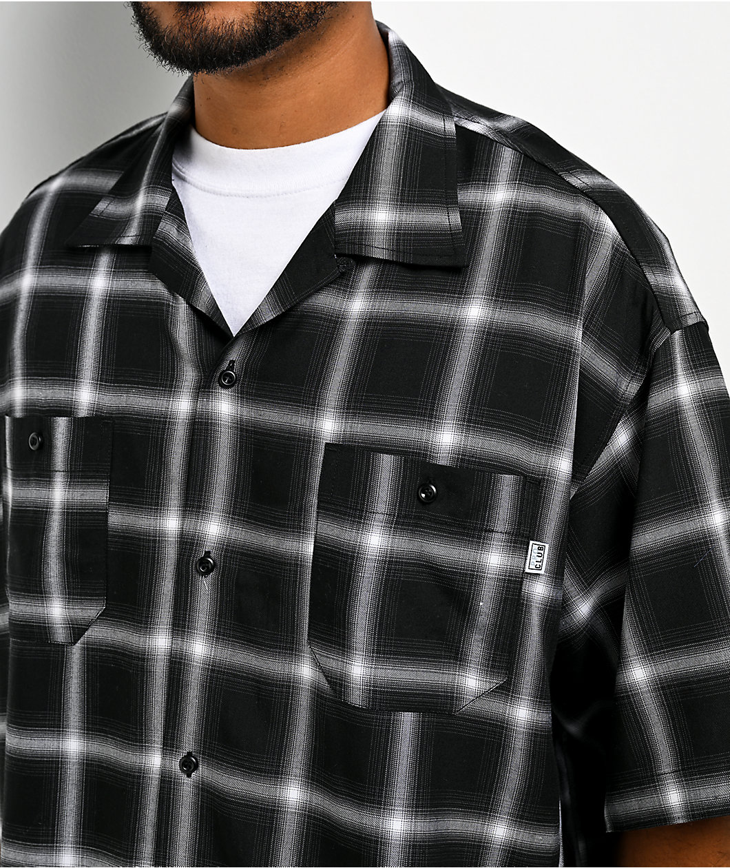 Pro Club Black Plaid Button Up Shirt