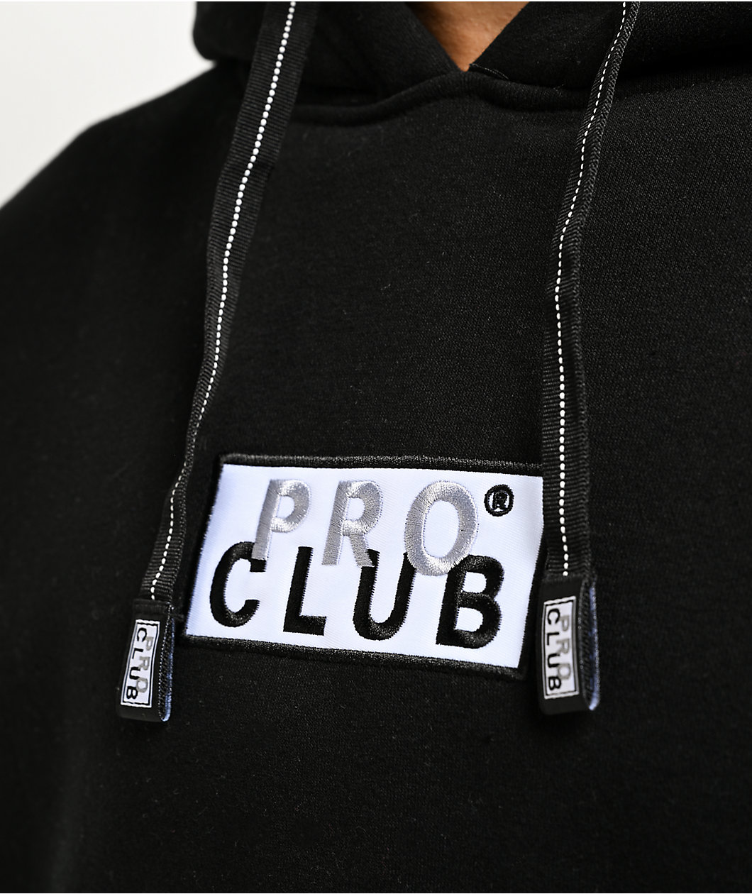 Pro Club Embroidered Logo Black Hoodie | Hamilton Place