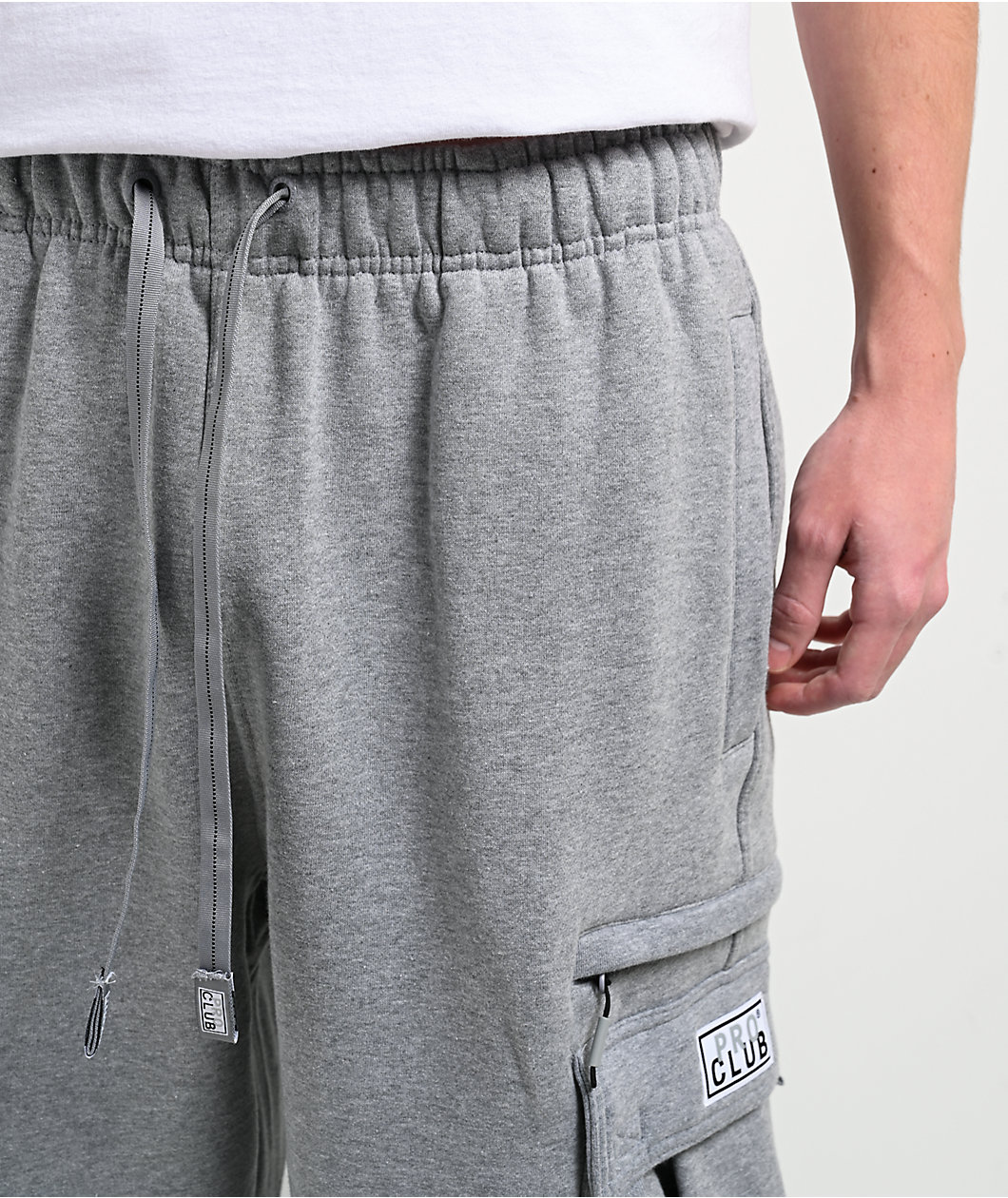 Pro Club Grey Heavyweight Cargo Sweatpants
