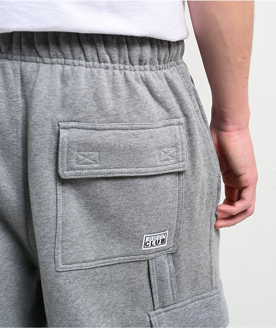 Pro Club Grey Heavyweight Cargo Sweatpants