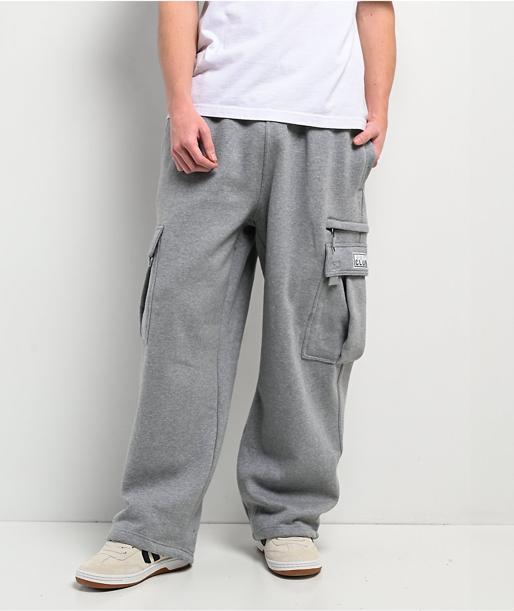 Pro Club Grey Heavyweight Cargo Sweatpants