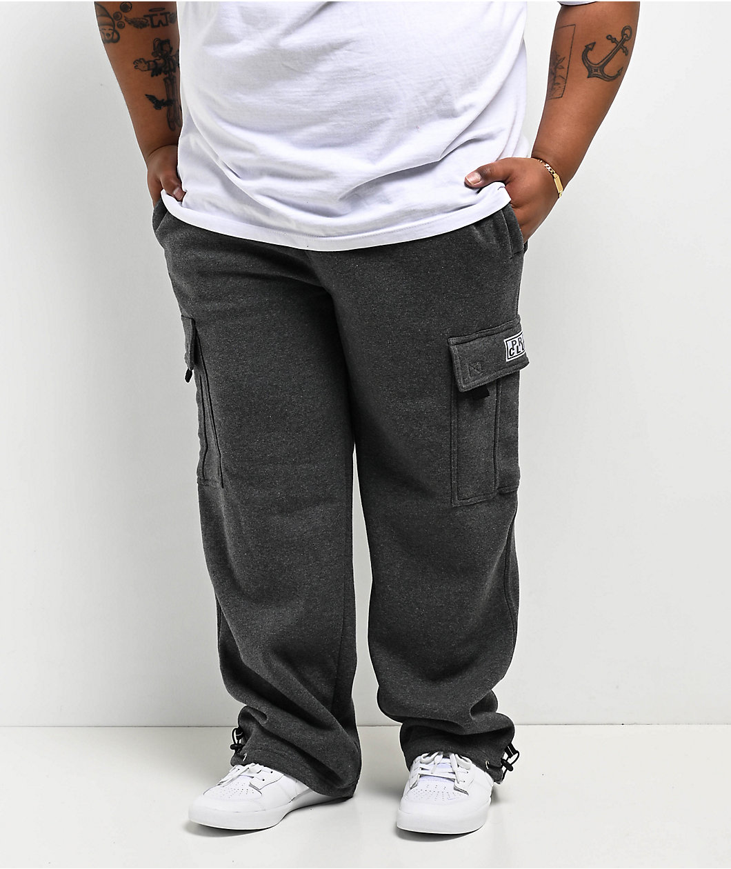 Pro Club Heavyweight Charcoal Cargo Sweatpants