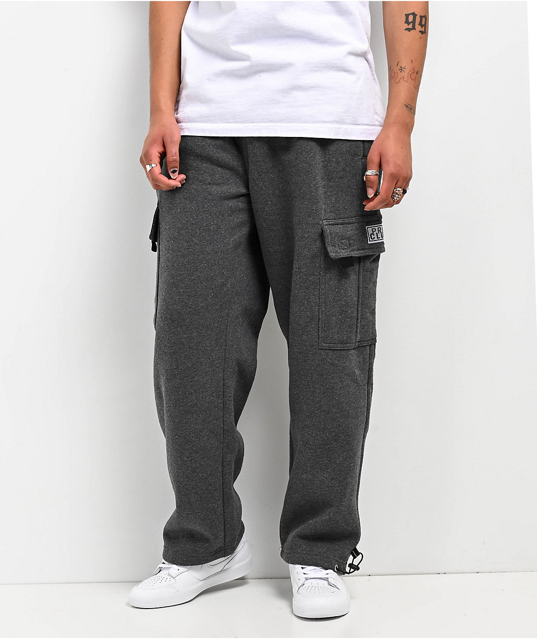 Pro Club Heavyweight Charcoal Cargo Sweatpants