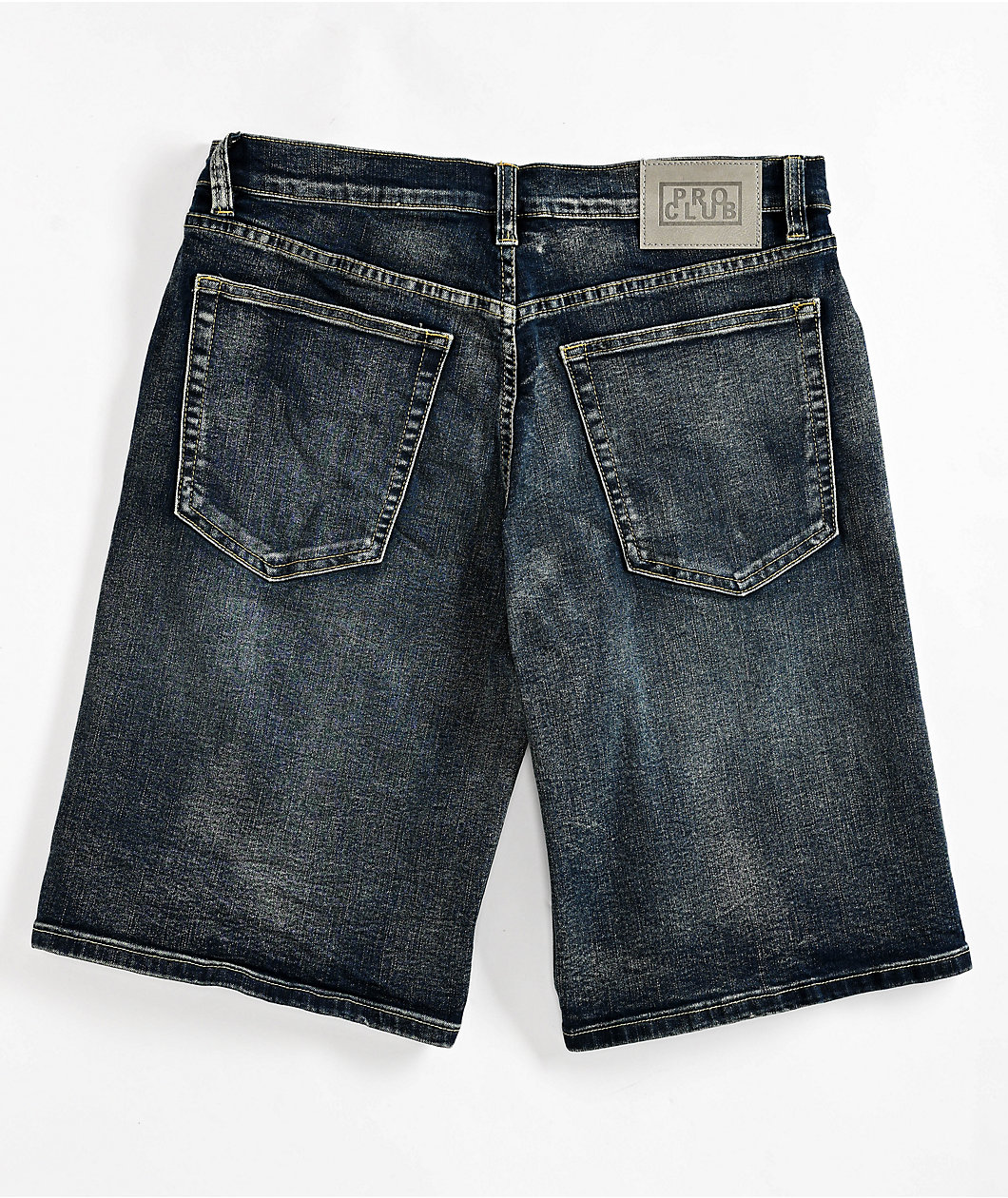 Pro Club Heavyweight Relaxed Dark Stonewash Denim Shorts