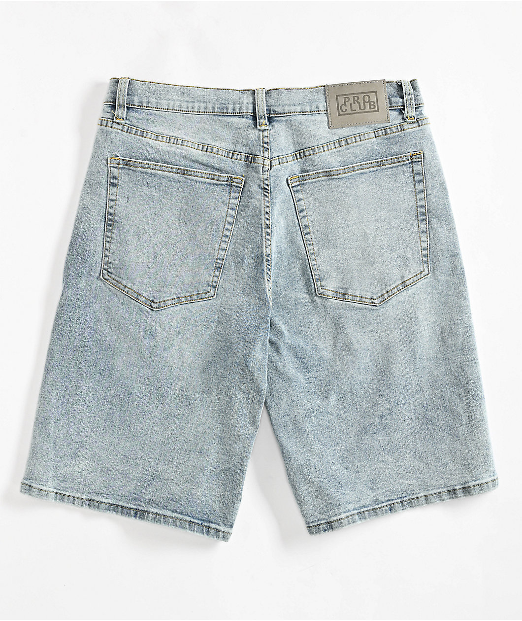 Pro Club Heavyweight Relaxed Fit Light Stonewash Denim Shorts