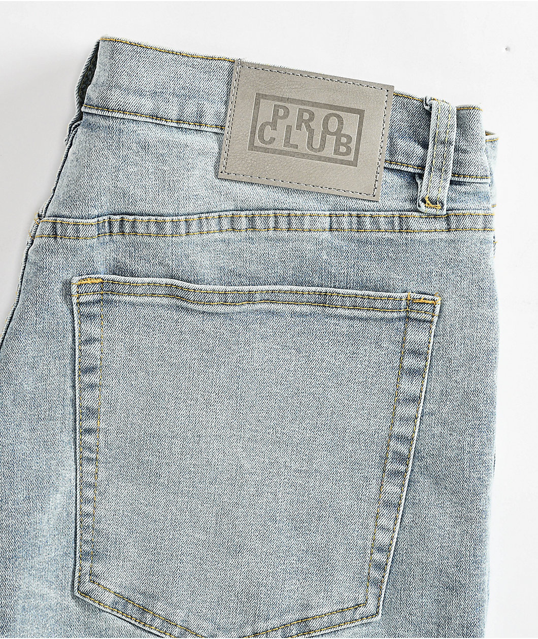 Pro Club Heavyweight Relaxed Fit Light Stonewash Denim Shorts