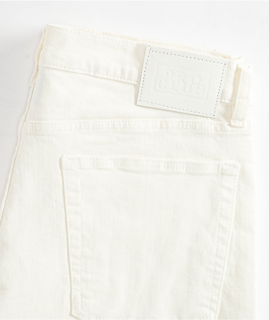 Pro Club Heavyweight Relaxed Snow White Denim Shorts