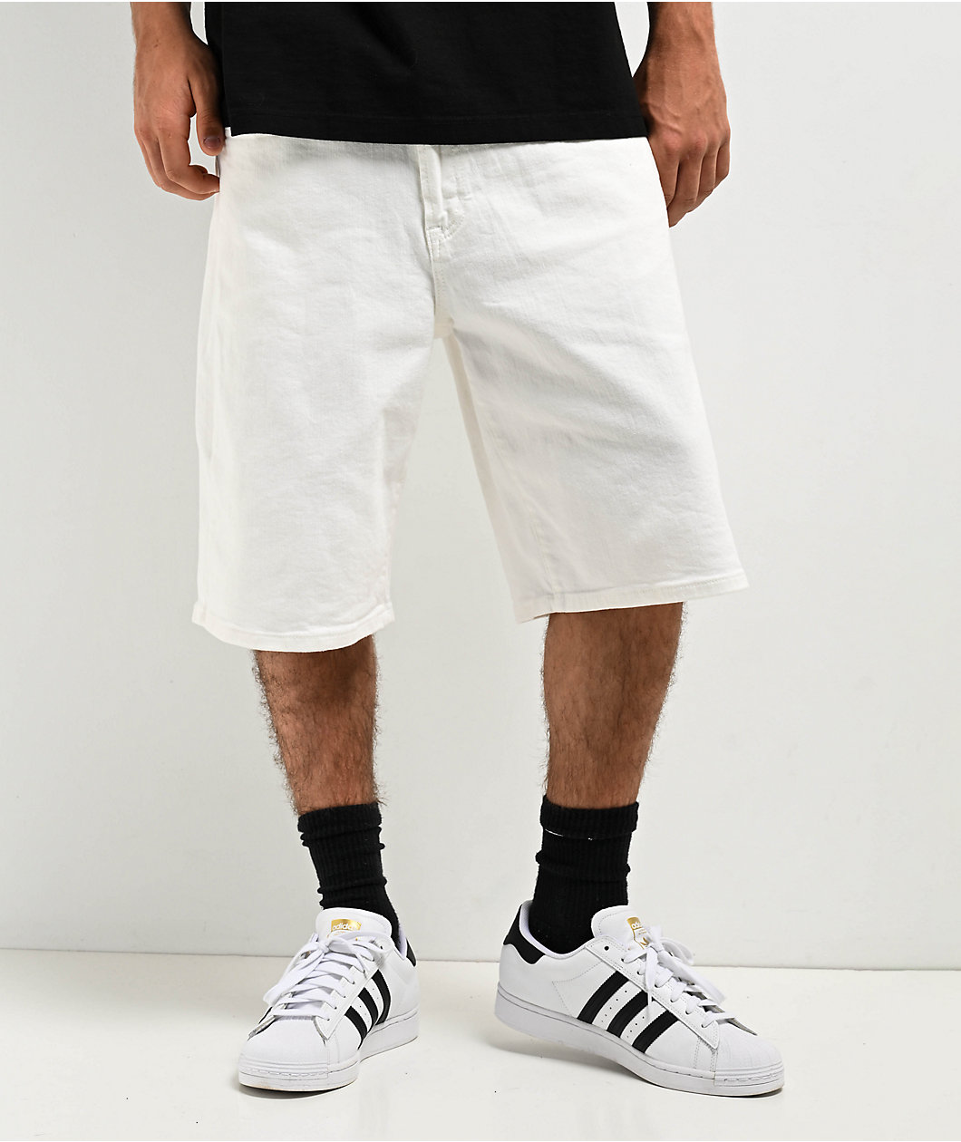 Pro Club Heavyweight Relaxed Snow White Denim Shorts