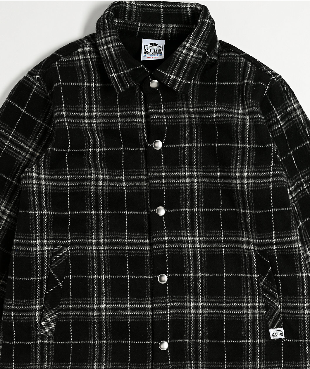 Pro Club Kids Black Plaid Flannel Jacket