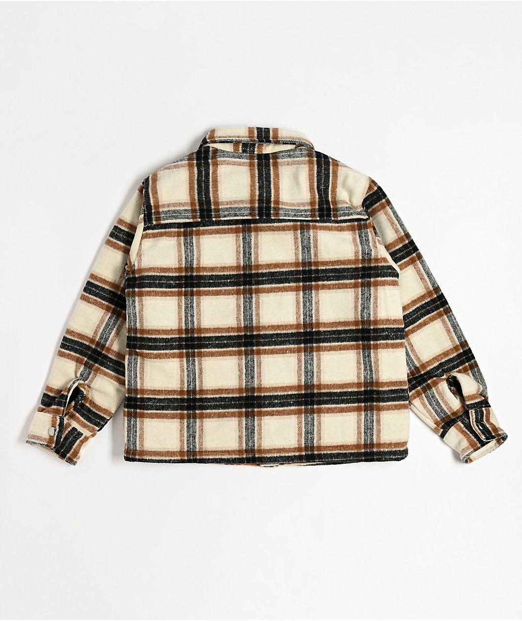 Pro Club Kids Brown Cream Plaid Flannel Jacket