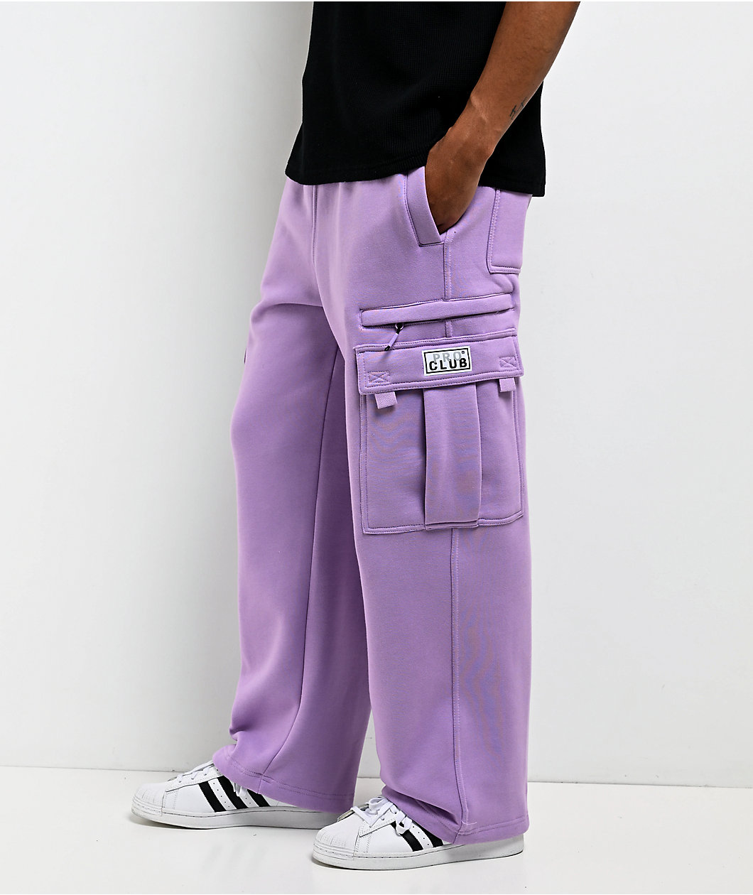 Pro Club Lavender Heavyweight Cargo Sweatpants