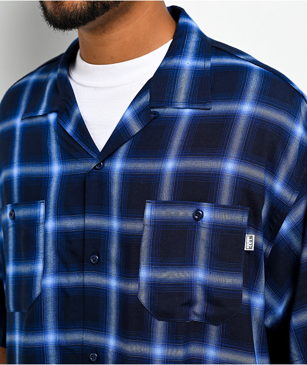 Pro Club Navy Plaid Button Up Shirt