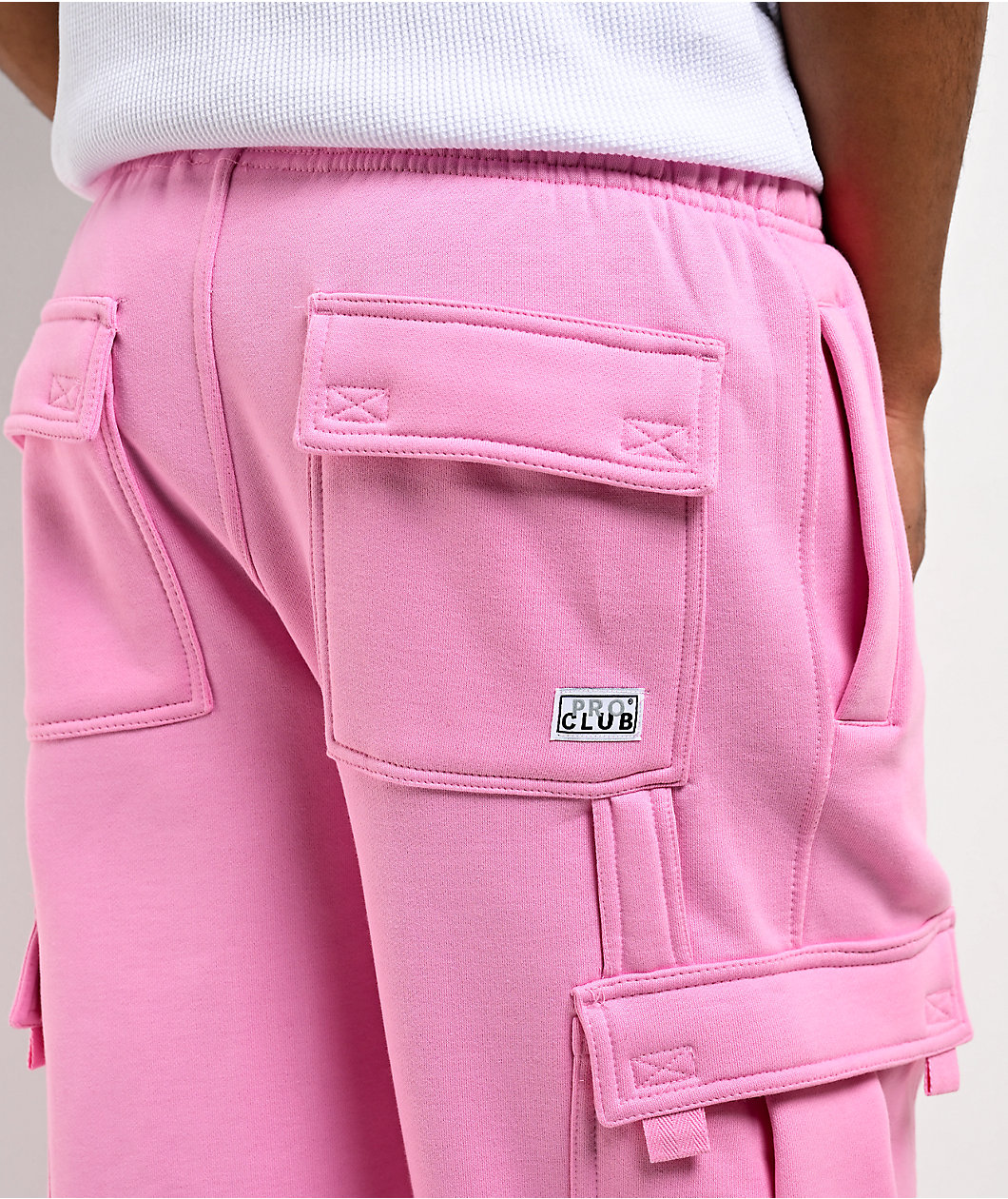 Pro Club Pink Heavyweight Cargo Sweatpants