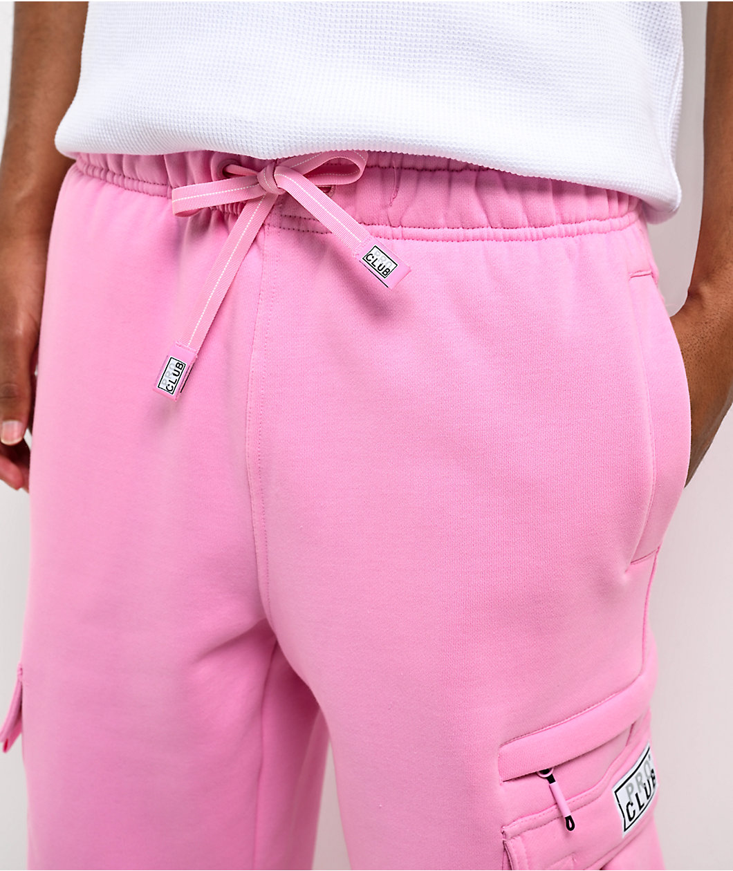 Pro Club Pink Heavyweight Cargo Sweatpants