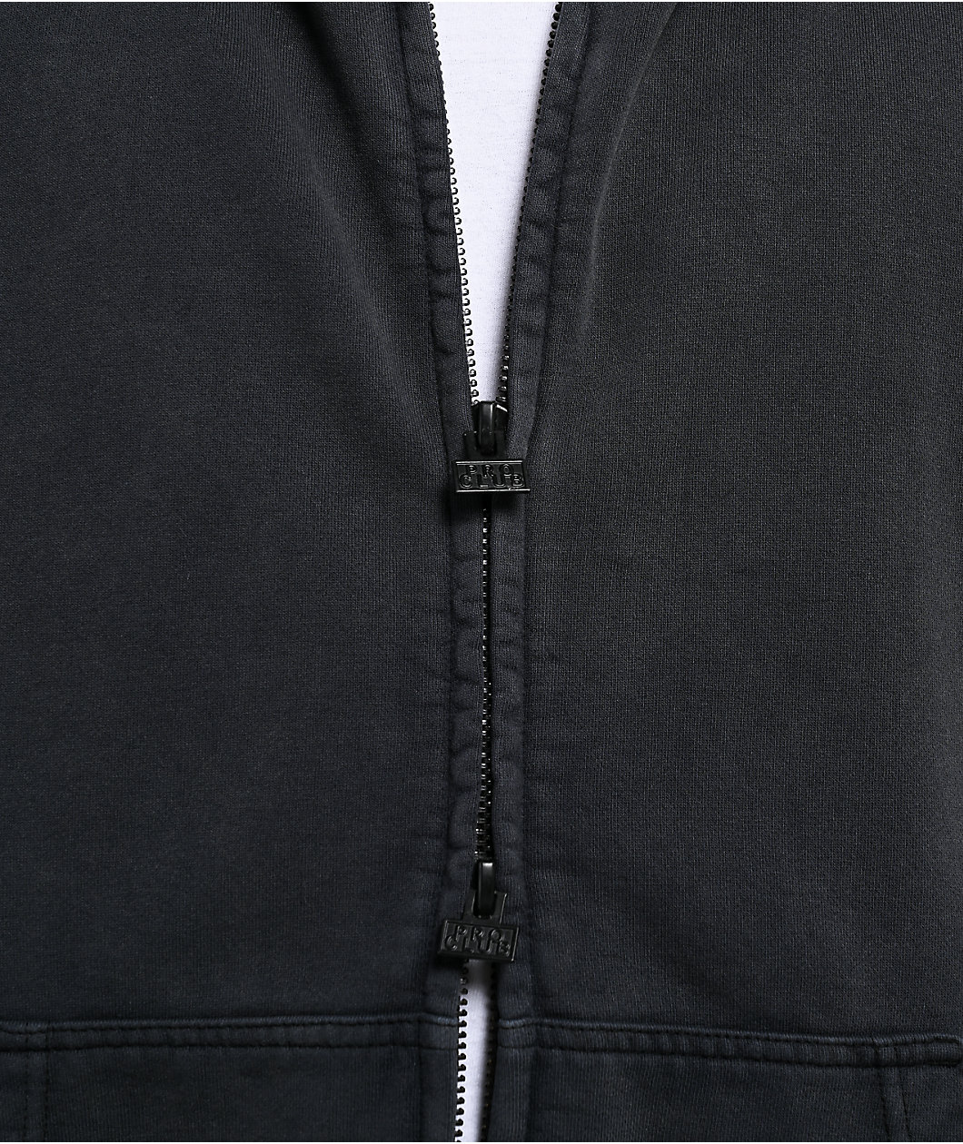 Pro Club Vintage Black Zip Hoodie