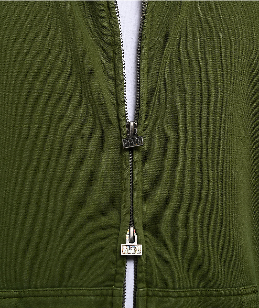 Pro Club Vintage Green Zip Hoodie