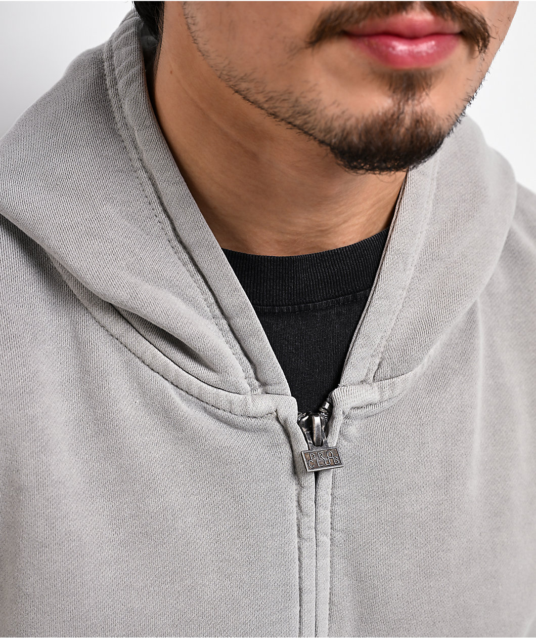 Pro Club Vintage Silver Wash Heavyweight Zip Hoodie